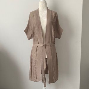 Even Design History Open Front Short Sleeve Cardigan